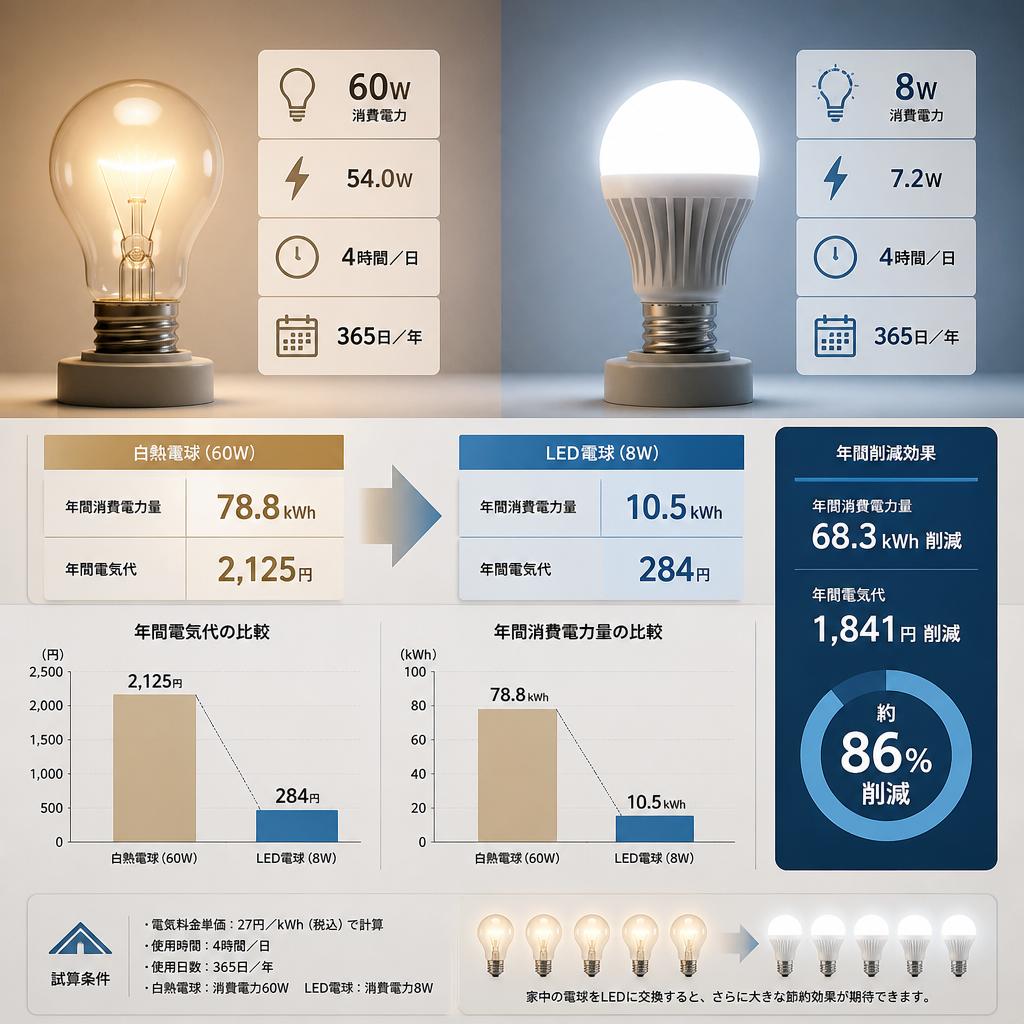 電気量削減の具体的効果